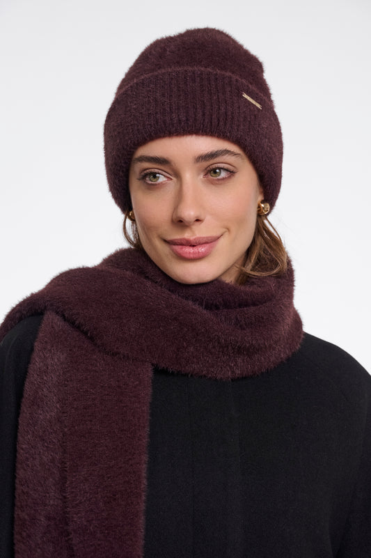 Berretto donna art. Loes Rino & Pelle Fudge cloak