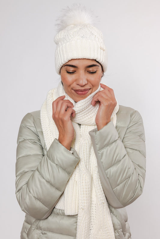 Sciarpa NEFITY SHAWL -Rino & Pelle- Autunno Inverno 2024/25 -Snow white-