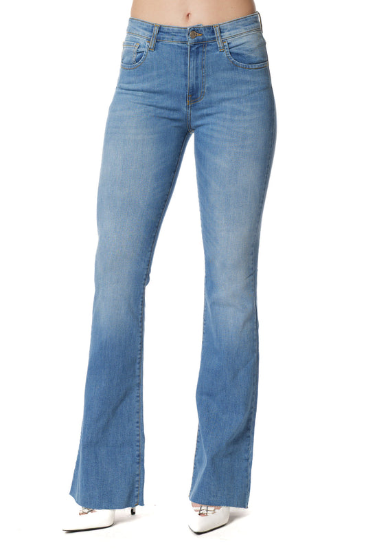 Jeans SCHIFFER_27 Vita Media con F.Do Sfrangiato 5 Ts Flaire Fit Denim art. RDP2507033036 Donna Relish Primavera Estate 2025