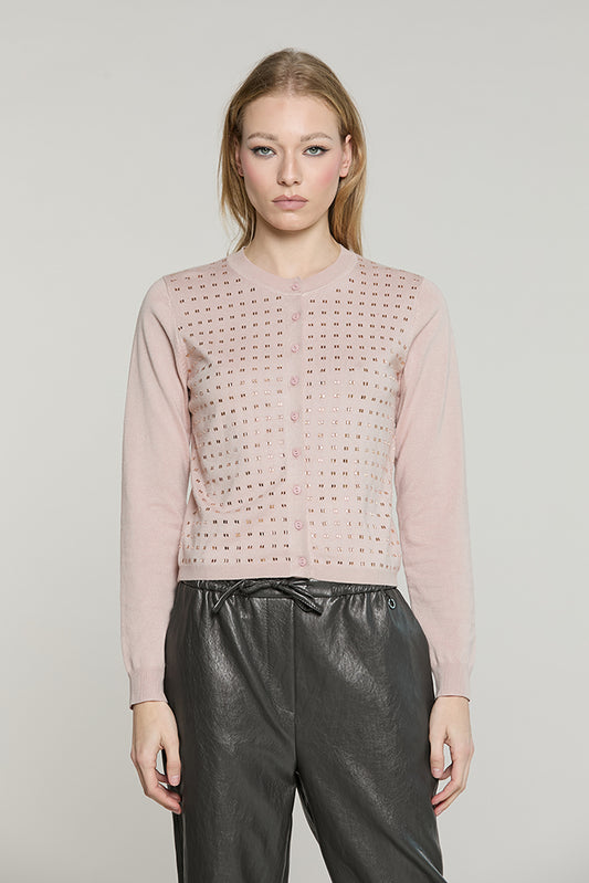 Cardigan FIORELLI manica lunga girocollo con baguette - RDA2602054040 - Relish Autunno/Inverno 2026