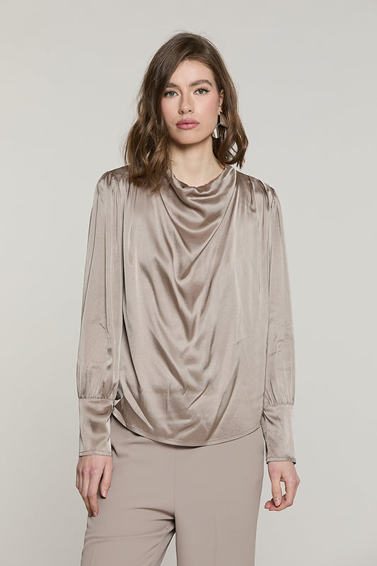 Blusa FRANZ manica lunga scollo morbido + pieghe - RDA2603034037 - Relish Autunno/Inverno 2026