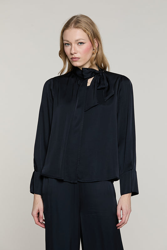 Blusa POLK manica lunga con spacco polso + fusciacca + pannello con pieghe - RDA2603055039 - Relish Autunno/Inverno 2026