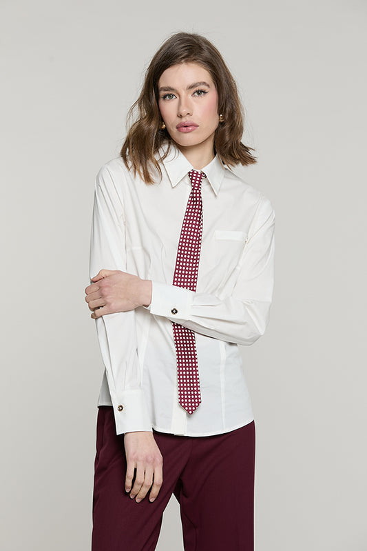 Camicia ZORA manica lunga con patta + cravatta pois - RDA2603056017 - Relish Autunno/Inverno 2026