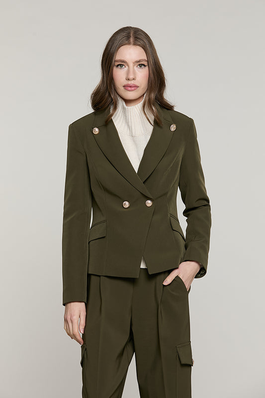 Giacca RANKIS manica lunga doppio petto con patte + dettaglio bottoni revers - RDA2605006050 - Relish Autunno/Inverno 2026