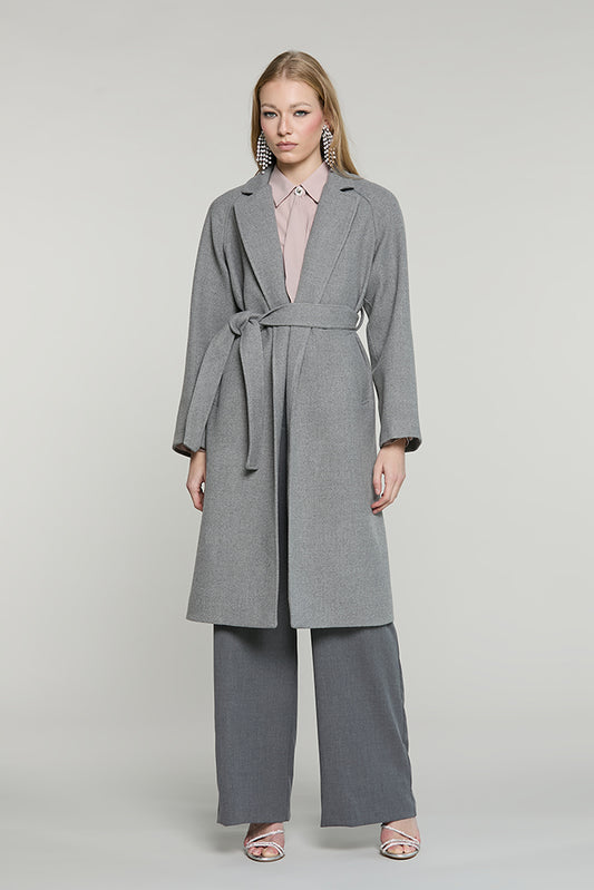 Cappotto CLEMIA lungo manica lunga raglan con tasche + cintura - RDA2605339061 - Relish Autunno/Inverno 2026