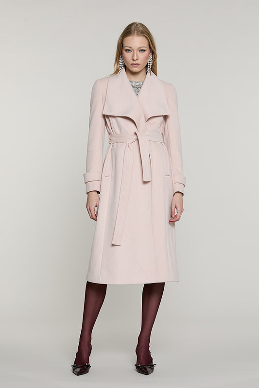 Cappotto RIMMOS lungo manica lunga con alette collo libro + cintura + tasche - RDA2605550042 - Relish Autunno/Inverno 2026