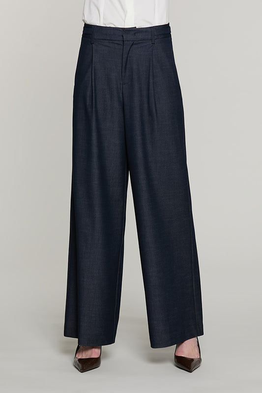 Panta SOUL vita alta con alette + pinces + ts francesi + filetto denim - RDA2607091001 - Relish Autunno/Inverno 2026