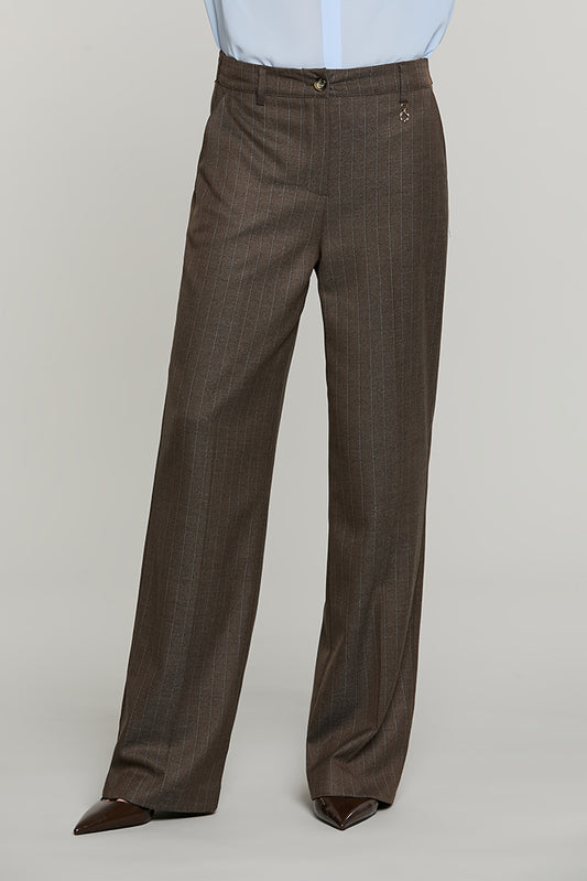 Panta ARKINI v. Alta palazzo con elastico + tasche francesi + filetto gessato - RDA2607091012 - Relish Autunno/Inverno 2026