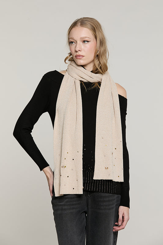 Sciarpa LENNY con paillettes + castoni lurex - RDA2608637008 - Relish Autunno/Inverno 2026