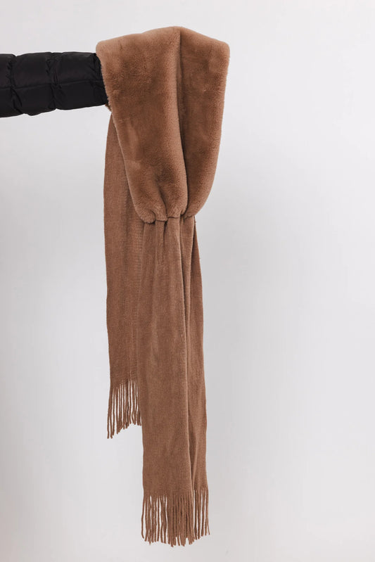 Sciarpa VLIEN SCARF WITH FAUX FUR DETAIL -Rino & Pelle Autunno Inverno 2024/25 Twig