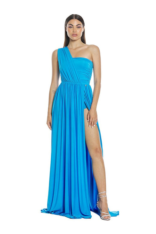 Abito Acubens Lungo Monospalla Incrocio Plisse'+Arricci art. RCP2409006008 Donna Relish Primavera Estate 2024 - Denny Store Italia