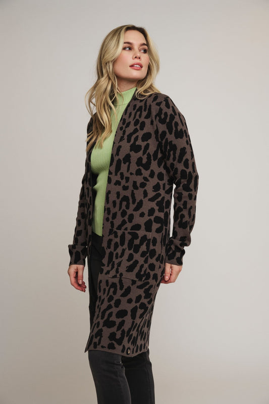 Cardigan ANNABEL LONG CARDIGAN Rino & Pelle Autunno Inverno 2024/25 Night forest black - Denny Store