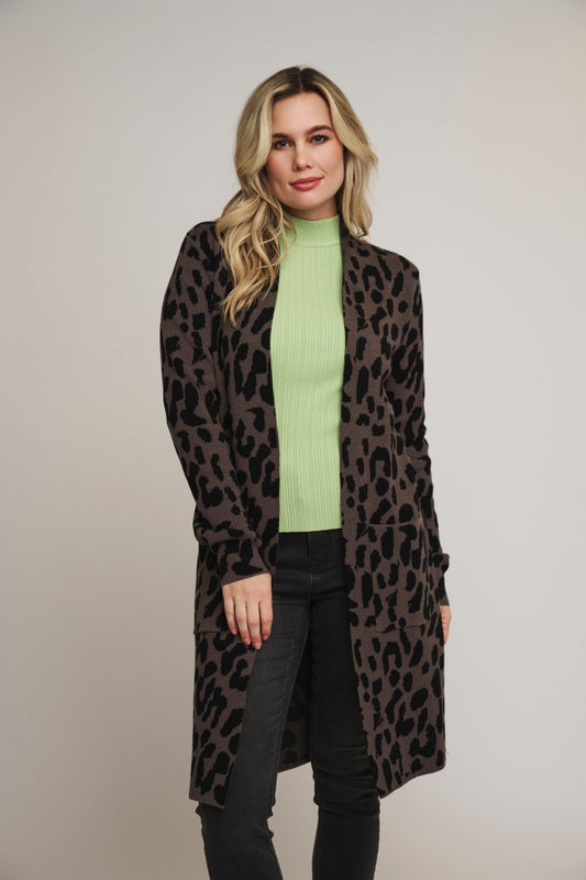 Cardigan ANNABEL LONG CARDIGAN Rino & Pelle Autunno Inverno 2024/25 Night forest black - Denny Store
