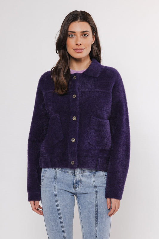 Giacca BUBBLY BOXY JACKET - Rino & Pelle - Autunno Inverno 2024/25 Eggplant - Denny Store