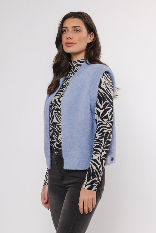 Gilet ELONA SHORT WAISTCOAT Rino & Pelle Autunno Inverno 2024/25 Cloudy - Denny Store