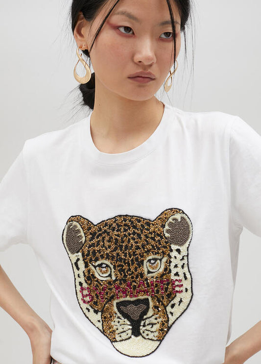 T-shirt Leone con Strass - Lola Casademunt Primavera/Estate 2025 -  MS2515020