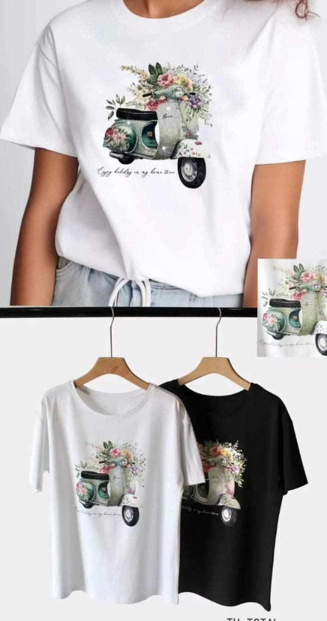 T-shirt donna Primavera estate 2025 A661 no brand