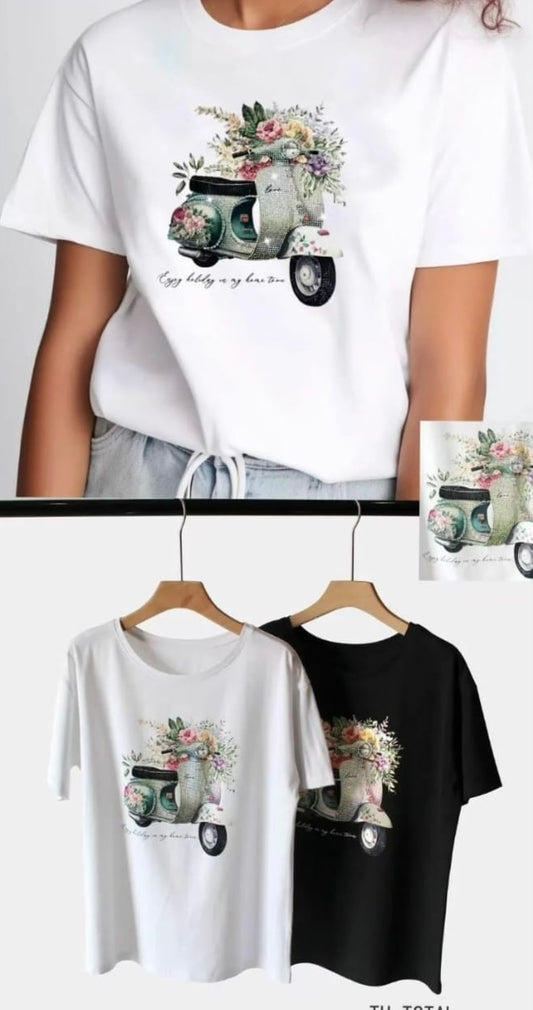 T-shirt donna Primavera estate 2025 A661 no brand