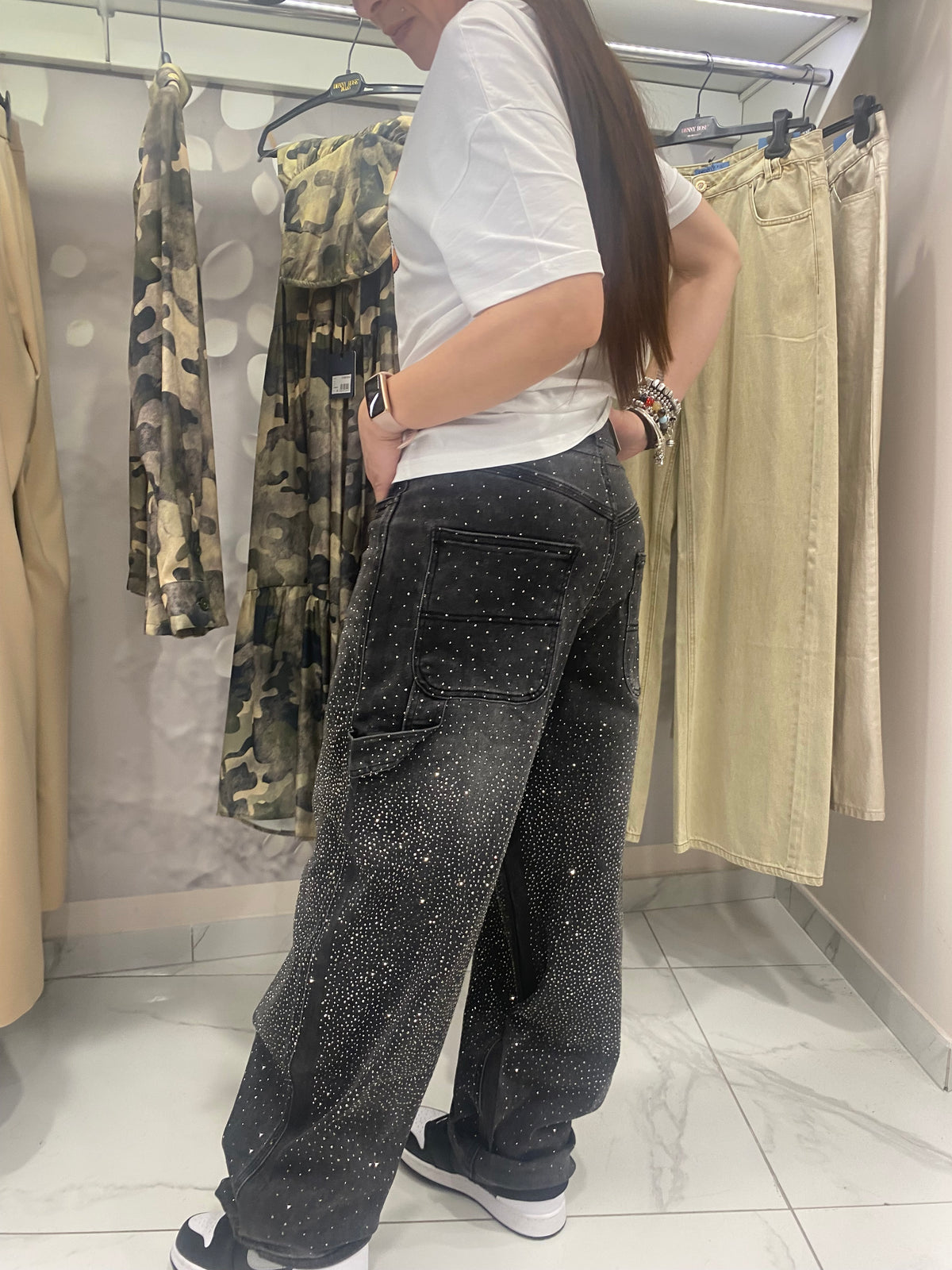 Jeans con brillantini Denim donna Primavera estate 2025 A559 no brand