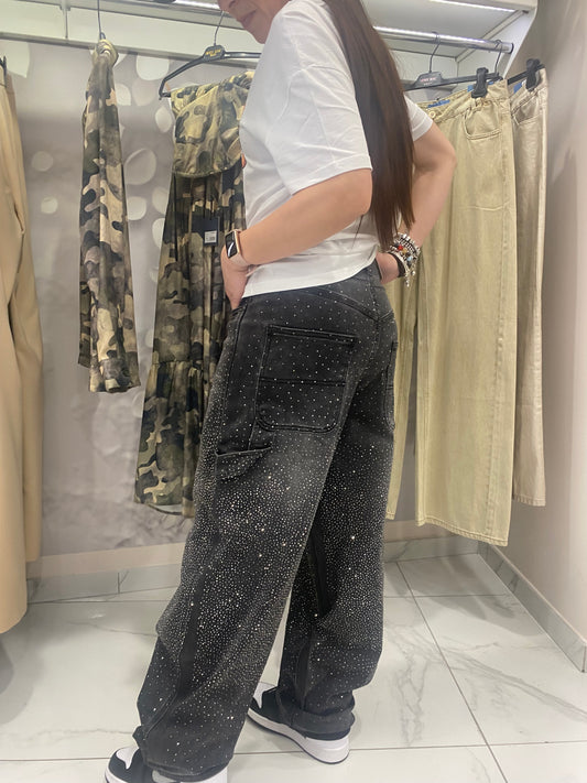 Jeans con brillantini Denim donna Primavera estate 2025 A559 no brand