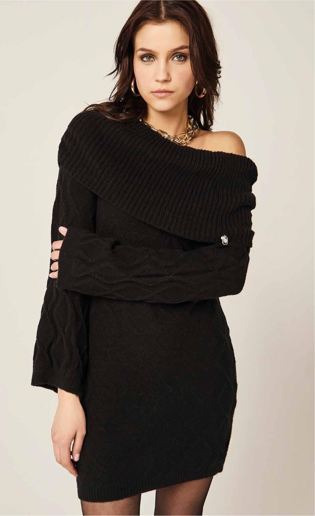 Abito midi manica lunga - art. 521ND13004  - Denny Rose Autunno Inverno 2025/26