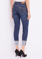 Jeans skinny con risvolto con strass art. 421BD26004 Donna Gaudi Jeans Autunno Inverno 2024/25