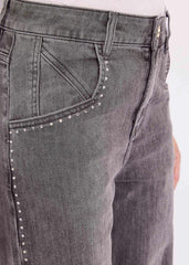 Jeans in misto cotone con strass art. 421BD26010 Donna Gaudi Jeans Autunno Inverno 2024/25