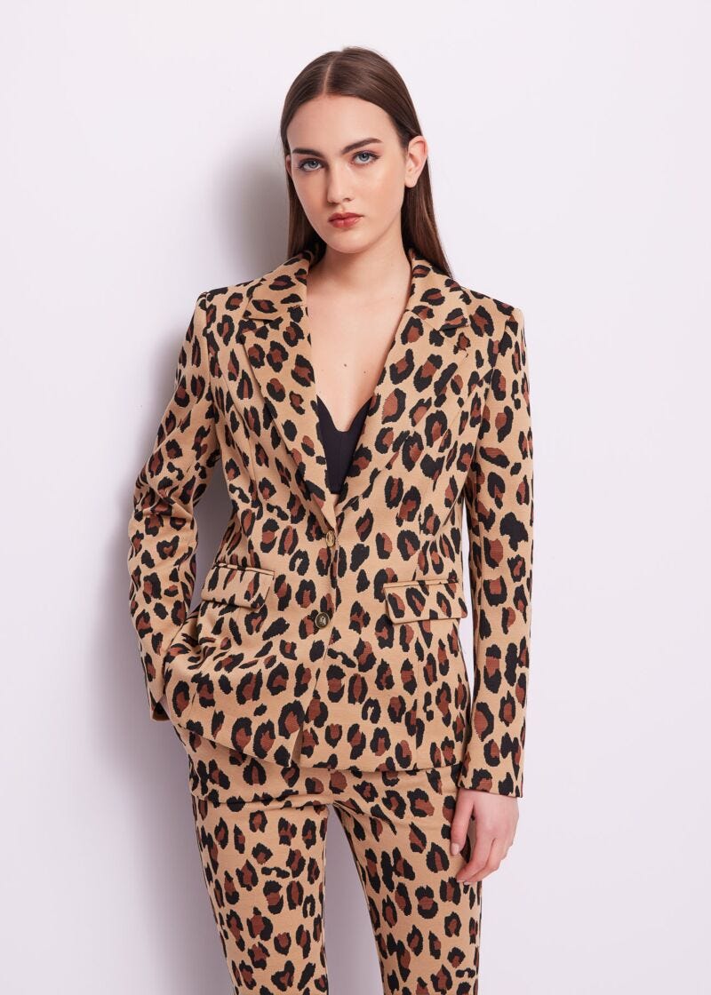 Blazer animalier jacquard art. 421BD34001 Donna Gaudi Jeans Autunno Inverno 2024/25