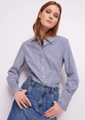 Camicia in cotone a righe art. 421BD45001 Donna Gaudi Jeans Autunno Inverno 2024/25