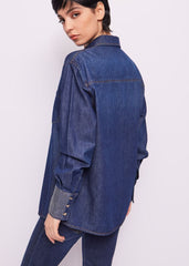 Camicia in denim di cotone art. 421BD46001 Donna Gaudi Jeans Autunno Inverno 2024/25