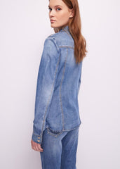 Camicia in denim di misto cotone art. 421BD46002 Donna Gaudi Jeans Autunno Inverno 2024/25