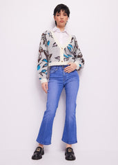 Cardigan in misto lana jacquard art. 421BD53042 Donna Gaudi Jeans Autunno Inverno 2024/25