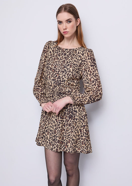Abito da donna in georgette stampata - art. 521BD15009 - Gaudi Autunno Inverno 2025/26 Donna