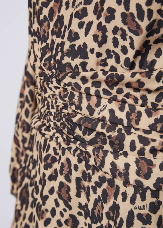 Abito da donna in georgette stampata - art. 521BD15009 - Gaudi Autunno Inverno 2025/26 Donna