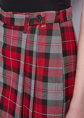 Shorts da donna con motivo check e pieghe - art. 521BD25032 - Gaudi Autunno Inverno 2025/26 Donna