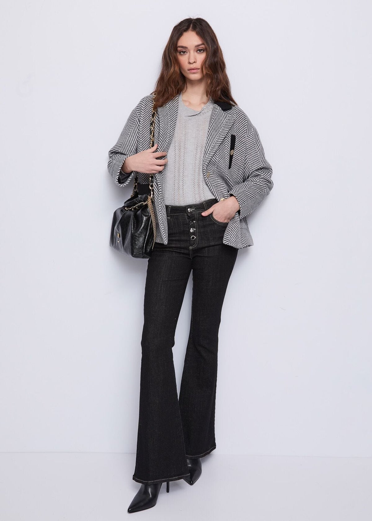 Jeans da donna con bottoni flare - art. 521BD26006 - Gaudi Autunno Inverno 2025/26 Donna