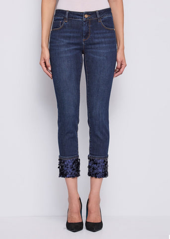 Jeans da donna con risvolto e paillettes - art. 521BD26008 - Gaudi Autunno Inverno 2025/26 Donna