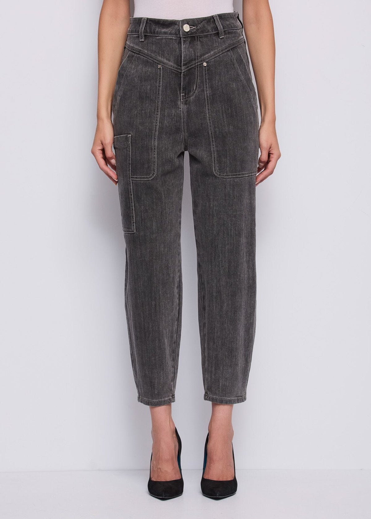 Jeans da donna cropped in cotone used - art. 521BD26010 - Gaudi Autunno Inverno 2025/26 Donna