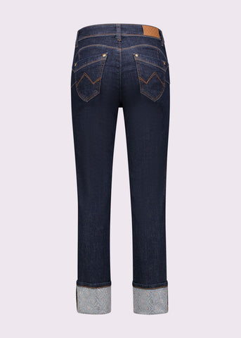 Jeans da donna con risvolto e strass - art. 521BD26015 - Gaudi Autunno Inverno 2025/26 Donna