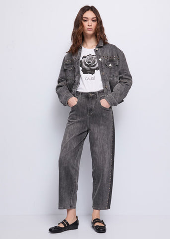 Jeans da donna a vita alta in cotone used - art.  521BD26029 - Gaudi Autunno Inverno 2025/26 Donna
