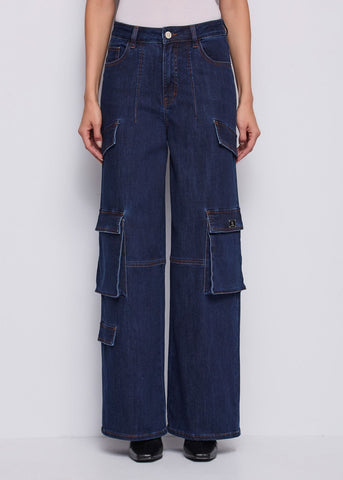 Jeans da donna wide leg con tasche cargo - art.  521BD26033 - Gaudi Autunno Inverno 2025/26 Donna