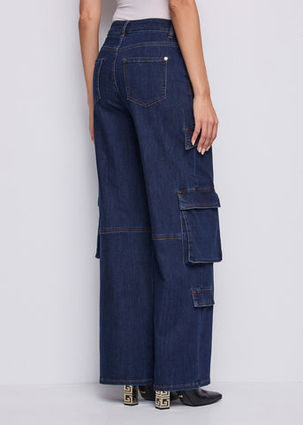 Jeans da donna wide leg con tasche cargo - art.  521BD26033 - Gaudi Autunno Inverno 2025/26 Donna