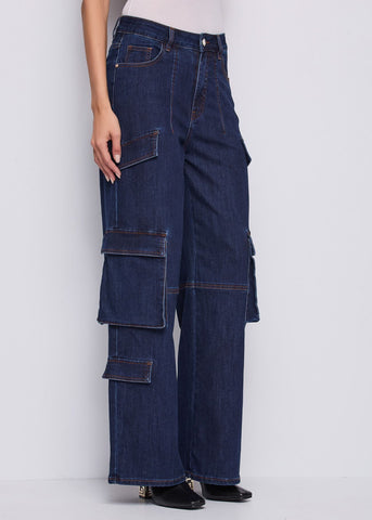 Jeans da donna wide leg con tasche cargo - art.  521BD26033 - Gaudi Autunno Inverno 2025/26 Donna