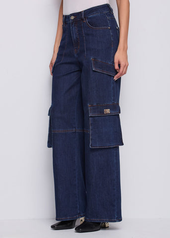 Jeans da donna wide leg con tasche cargo - art.  521BD26033 - Gaudi Autunno Inverno 2025/26 Donna