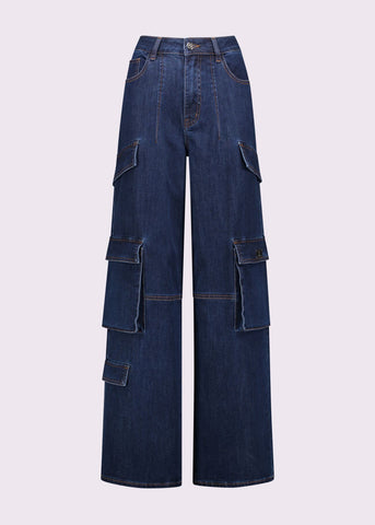 Jeans da donna wide leg con tasche cargo - art.  521BD26033 - Gaudi Autunno Inverno 2025/26 Donna