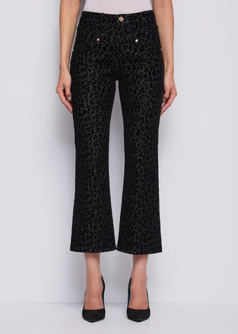 Jeans da donna in cotone con stampa flock animalier - art.  521BD26034 - Gaudi Autunno Inverno 2025/26 Donna