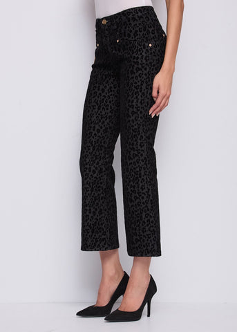 Jeans da donna in cotone con stampa flock animalier - art.  521BD26034 - Gaudi Autunno Inverno 2025/26 Donna