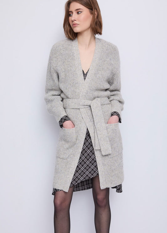 Cappotto da donna in filato lurex con cintura - art. 521BD33001 - Gaudi Autunno Inverno 2025/26 Donna