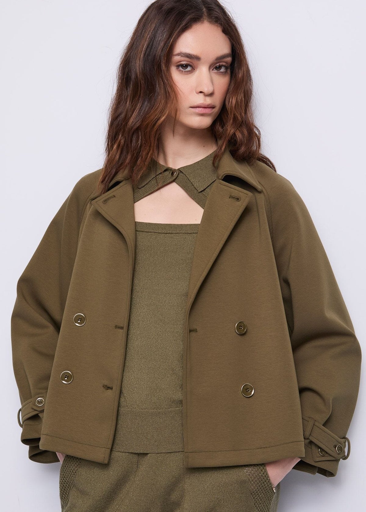 Caban da donna doppiopetto in cotone - art. 521BD34002 - Gaudi Autunno Inverno 2025/26 Donna