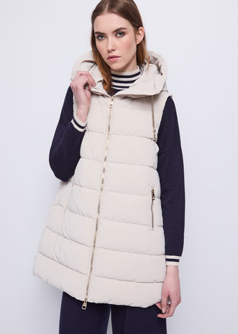 Gilet da donna con cappuccio e coulisse a catena - art. 521BD35008 - Gaudi Autunno Inverno 2025/26 Donna